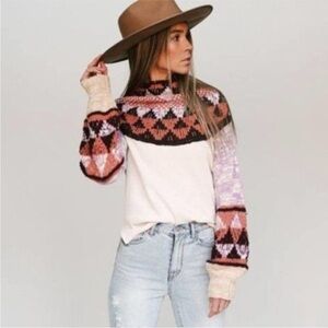 Free People Femme Swit The Small Stuff cozy Sweater xs